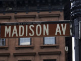 Madison Avenue Street Sign  Manhattan  New York City  New York  USA