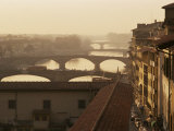 Bridges Over the River Arno  Florence  Tuscany  Italy
