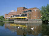 Royal Shakespeare Theatre and River Avon  Stratford Upon Avon  Warwickshire  England
