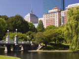 Lagoon Bridge in the Public Garden  Boston  Massachusetts  New England  USA