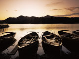 Sunset at Derwent Water  Keswick  Lake District  Cumbria  England  United Kingdom