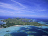 Aerial View of Yasawa Island  One of the Driest Parts of Fiji  Yasawa Group  Fiji
