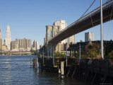 The River Cafe and Brooklyn Bridge  New York City  New York  USA