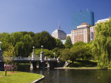 Lagoon Bridge in the Public Garden  Boston  Massachusetts  New England  USA