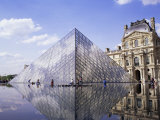 Musee Du Louvre and Pyramide  Paris  France