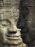 Stone Statuary of Human Faces  Ta Prohm Temple  Angkor  Siem Reap