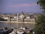 Parliament Building and the River Danube  Budapest  Hungary