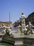 Fountains  Piazza Navona  Rome  Lazio  Italy