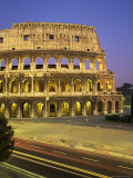 The Colosseum  Floodlit  Rome  Lazio  Italy