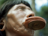 Suya with Lip Plate  Xingu  Brazil  South America