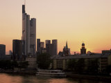 City Skyline at Sunset  Frankfurt Am Main  Germany