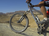 Front Wheel and Frame of Mountain Bicycle in the Mount Sodom International Mountain Bike Race