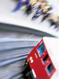 Blurred Motion of Underground Train Leaving Station  London  England  United Kingdom