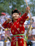 Archery Contest  Naadam Festival  Oulaan Bator (Ulaan Baatar)  Mongolia  Central Asia