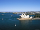Aerial View of Sydney Opera House and Harbour  Sydney  New South Wales  Australia