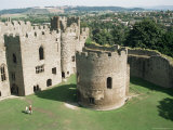 Round Church and Great Hall  Ludlow Castle  Shropshire  England  United Kingdom