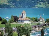 View of Spiez Over Lake Thun  Swiss Lakes  Switzerland