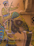 Typical House Decorated with Mewar Folk Art of Man Riding Elephant  Jagdish Mandir Area  Old City