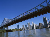 The Storey Bridge and City Skyline Across the Brisbane River  Brisbane  Queensland  Australia