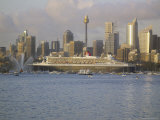 Queen Mary 2 on Maiden Voyage Arriving in Sydney Harbour  New South Wales  Australia