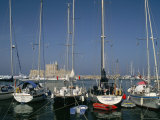 Mandraki Harbour  Rhodes Town  Island of Rhodes  Dodecanese Islands  Greece  Mediterranean
