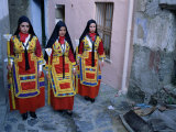 Women Holding Candles  Corpus Domini Procession  Desulo (Gennargentu)  Sardinia  Italy