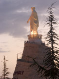 Mountain Top Basilica of Our Lady of Lebanon in the Evening  Jounieh  Near Beirut  Lebanon