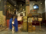 Nuns Inside the Church of Nativity (Birth Place of Jesus Christ)  Bethlehem  Israel  Middle East