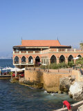 Fishing at the Corniche and Harbour Area  Beirut  Lebanon  Middle East