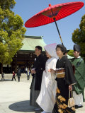 Traditional Wedding Ceremony  Meiji Jingu Shrine  Tokyo City  Honshu Island  Japan