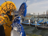 Masked Faces and Costume at the Venice Carnival  Venice  Italy