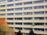 Detail of Facade of Prefabricated Housing Built in the 1960s Where Many Czechs Live in Cities