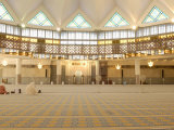 Two Women Inside Prayer Hall of National (Negara) Mosque  Kuala Lumpur  Malaysia