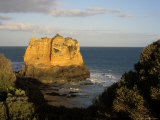 Lone Volcanic Rock Stack off the Coast at Aireys Inlet  Great Ocean Road  Victoria  Australia