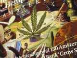 Close-Up of Cannabis Shop Sign  Amsterdam  the Netherlands (Holland)