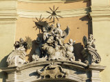 Facade Detail of City's Finest Baroque Church of Holy Trinity  Bratislava  Slovakia
