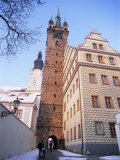 Gothic Black Tower Dating from 1557 and Renaissance Town Hall by Architect Josef Fanta