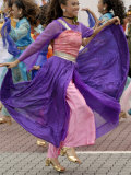 Malay Dancer Wearing Traditional Dress at Celebrations of Kuala Lumpur City Day Commemoration