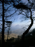 View of the Ercole Valley from Erice  Sicily  Italy