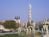 Baroque Marian Column Dating from 1717 and Baroque Holy Name of Jesus Church Dating from 1667