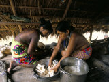 Embera Indian Cooking  Soberania Forest National Park  Panama  Central America