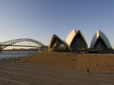Opera House and Harbour Bridge  Sydney  New South Wales  Australia