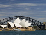 Opera House and Harbour Bridge  Sydney  New South Wales  Australia