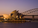 Opera House and Harbour Bridge  Sydney  New South Wales  Australia
