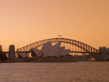 Opera House and Harbour Bridge  Sydney  New South Wales  Australia
