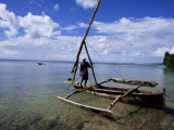 Fisherman on a Boat  Zanzibar  Tanzania  East Africa  Africa