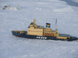 Russian Icebreaker  Seen from Helicopter Flight  Antarctica