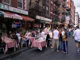 People Sitting at an Outdoor Restaurant  Little Italy  Manhattan  New York State
