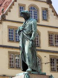 Statue of the Poet Friedrich Schiller  Schillerplatz  Stuttgart  Baden Wurttemberg  Germany