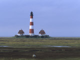 Lighthouse  Westerhever  Schleswig-Holstein  Germany